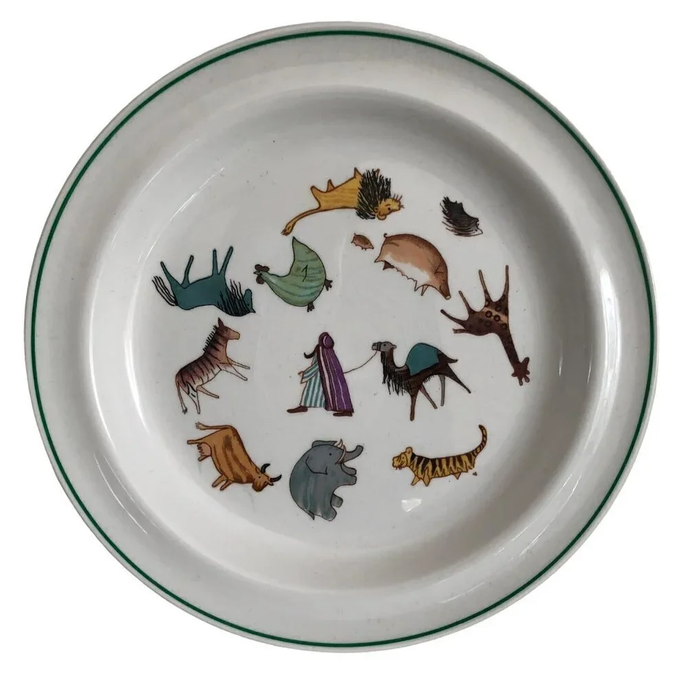 Arabia Finland Child Set Plate Cup Bowl Zoo Animals Parade Anja‎ Jurrikkala 50s